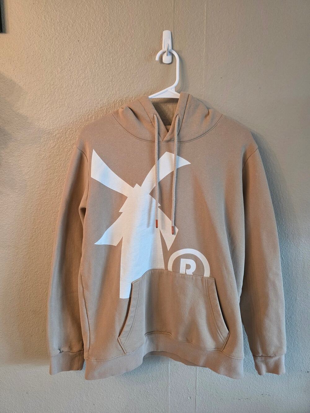 Dutch Bros Coffee Tan Windmill Pullover Hoodie Sweatshirt SZ Large Cozy Casual